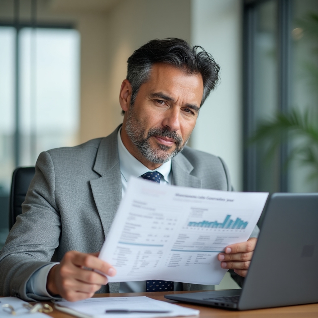 Real estate professional explaining commission structure to clients with documents